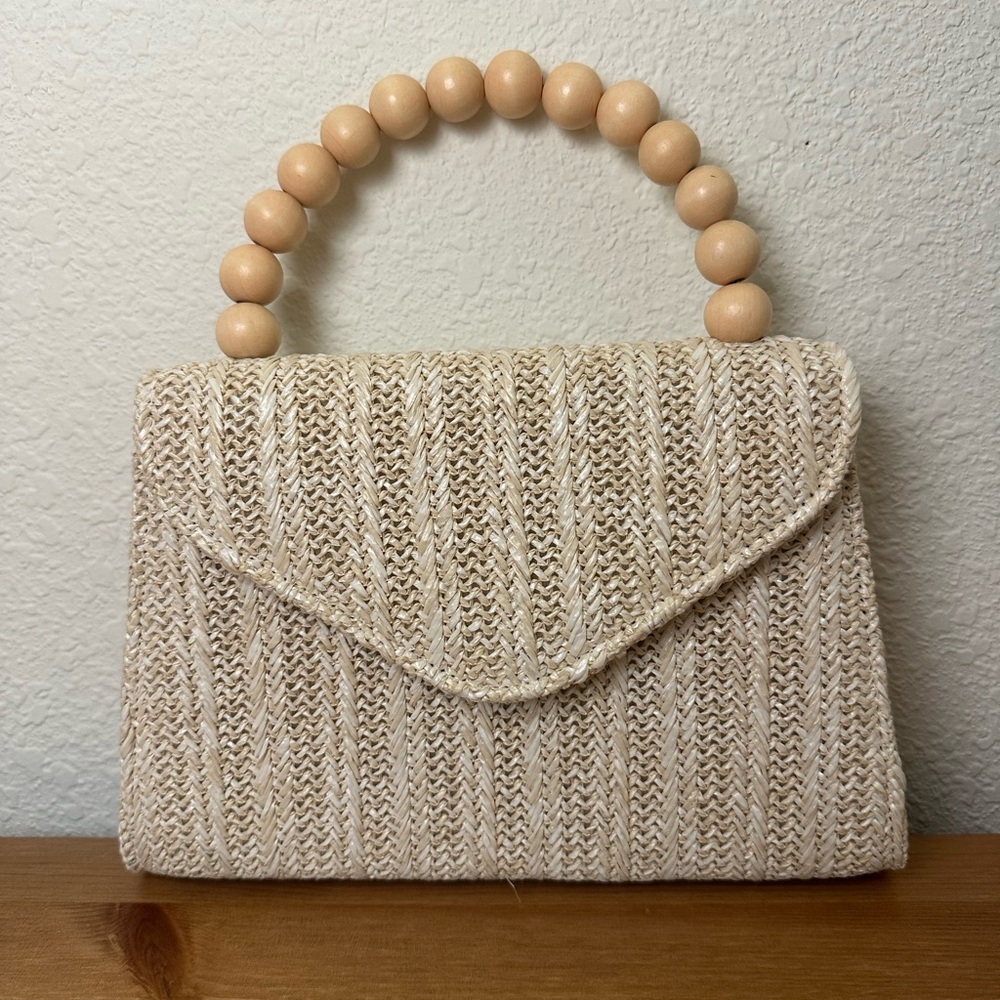 Woven Top Handle Handbag
